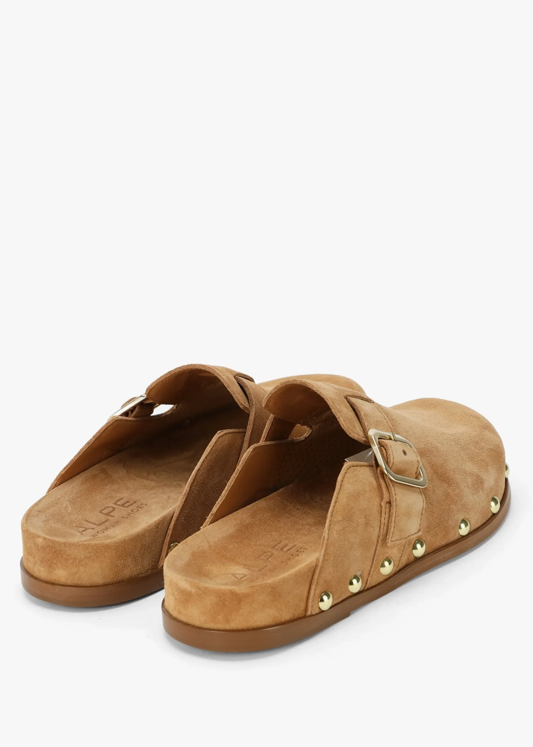 Ambur Tan Suede Leather Mule Clogs