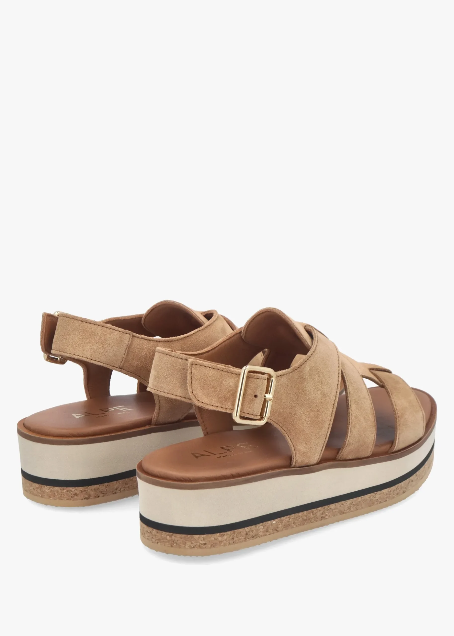 Amsty Tan Suede Slab Sole Fisherman Sandals