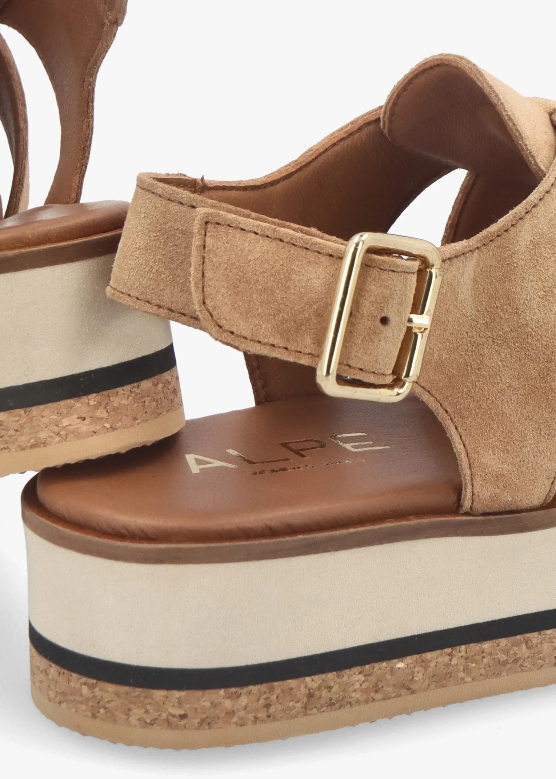 Amsty Tan Suede Slab Sole Fisherman Sandals