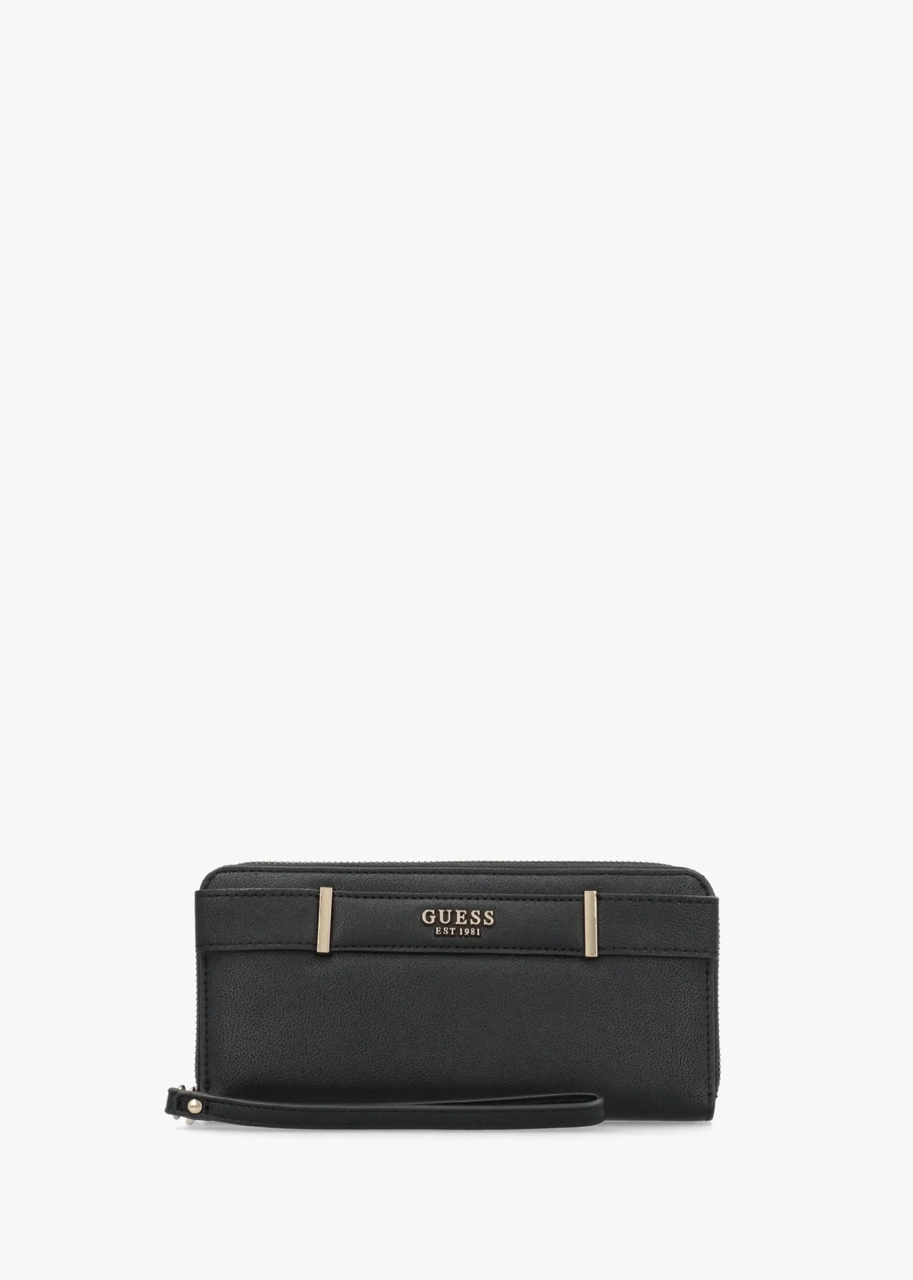 Anadela Large Black Zip Around Wallet