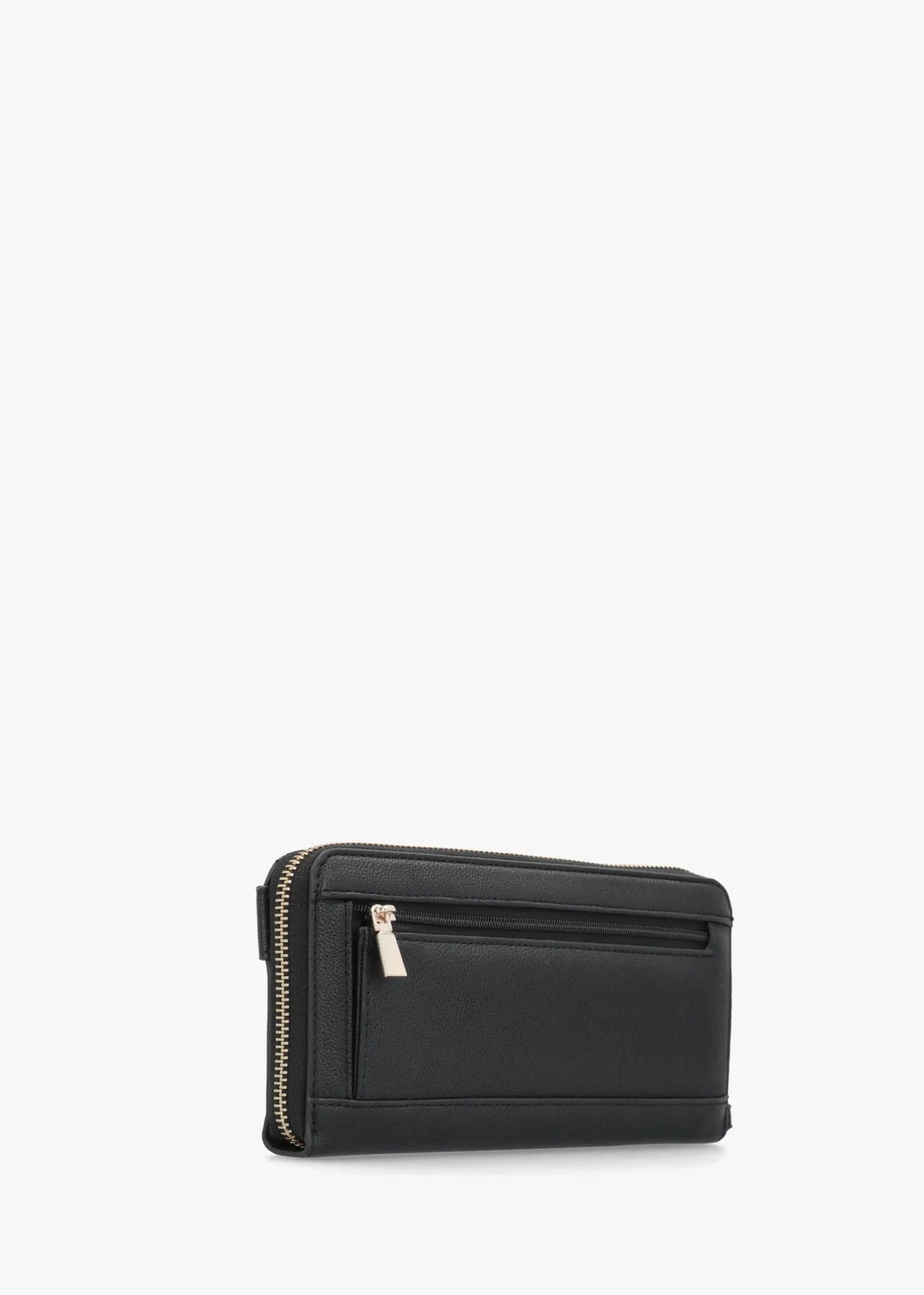 Anadela Large Black Zip Around Wallet