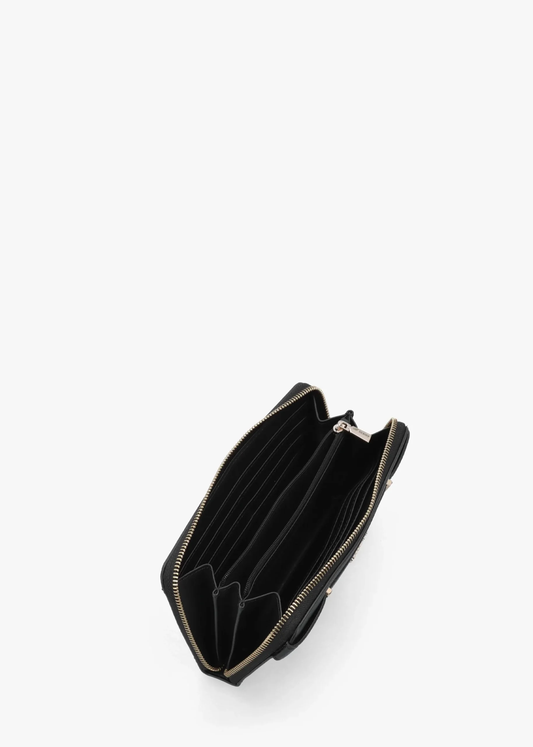 Anadela Large Black Zip Around Wallet
