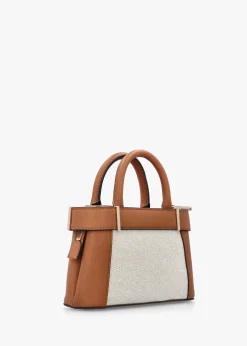 Anadela Mini Natural Cognac Satchel Bag
