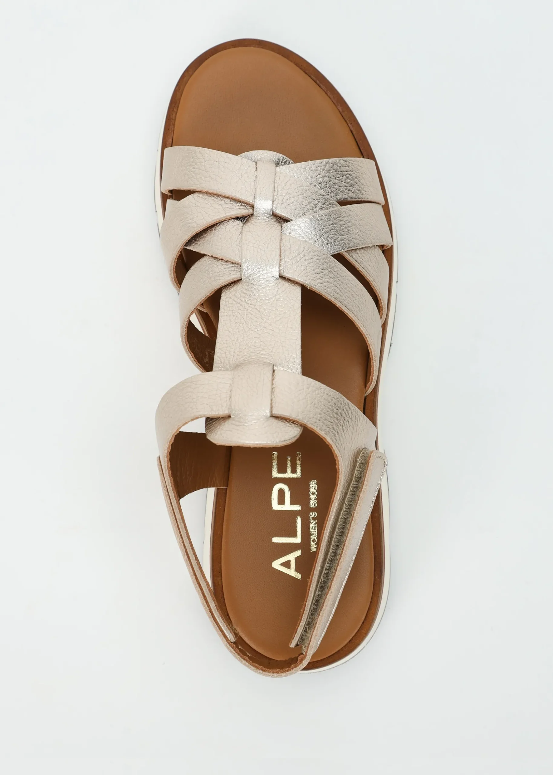 Angola Gold Leather Chunky Gladiator Sandals