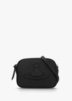 Anna Injected Orb Black Smooth Leather Camera Bag