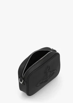 Anna Injected Orb Black Smooth Leather Camera Bag