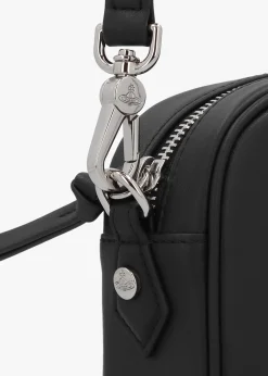 Anna Injected Orb Black Smooth Leather Camera Bag