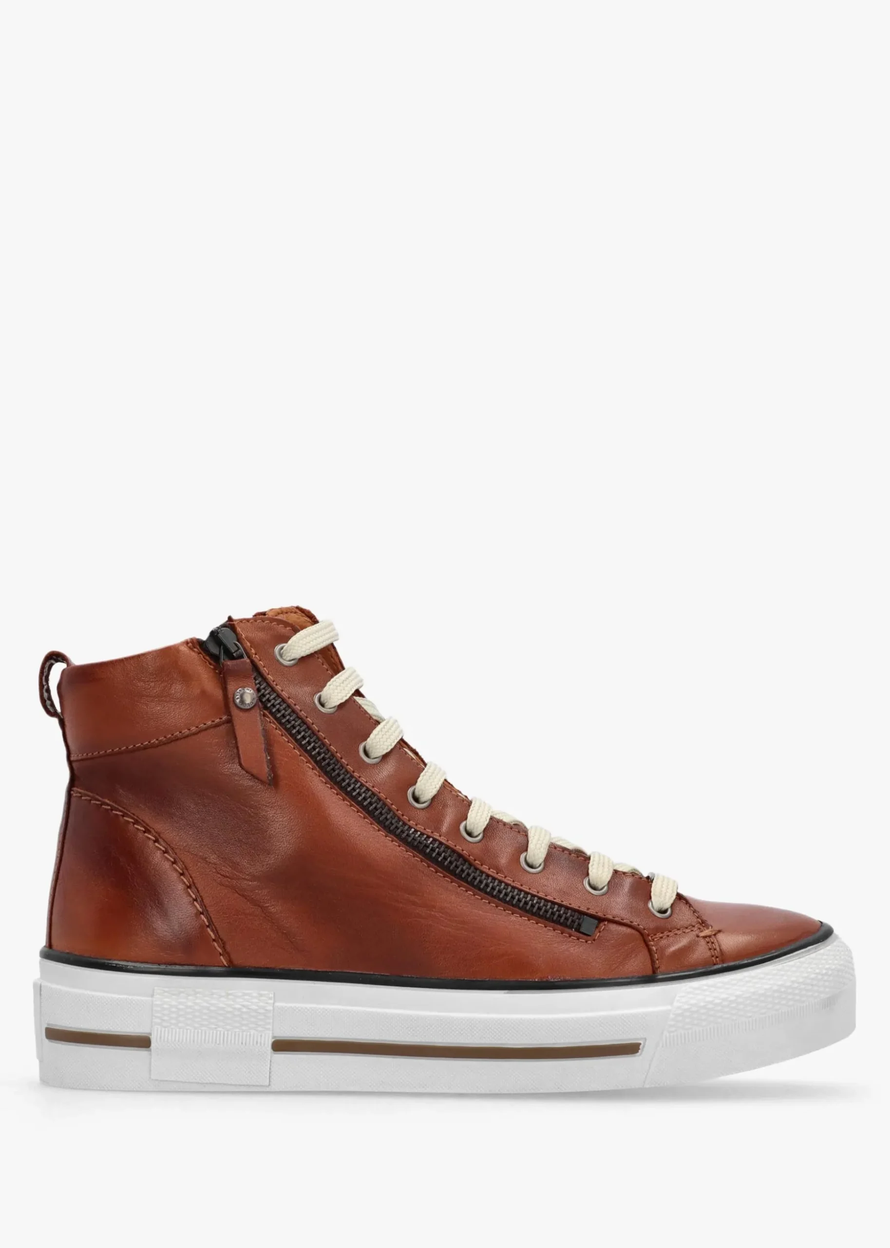 Annaken Tan Leather High Top Trainers