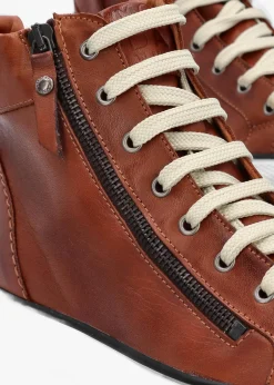 Annaken Tan Leather High Top Trainers