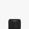 Anning Quilted Black Zip Around Wallet