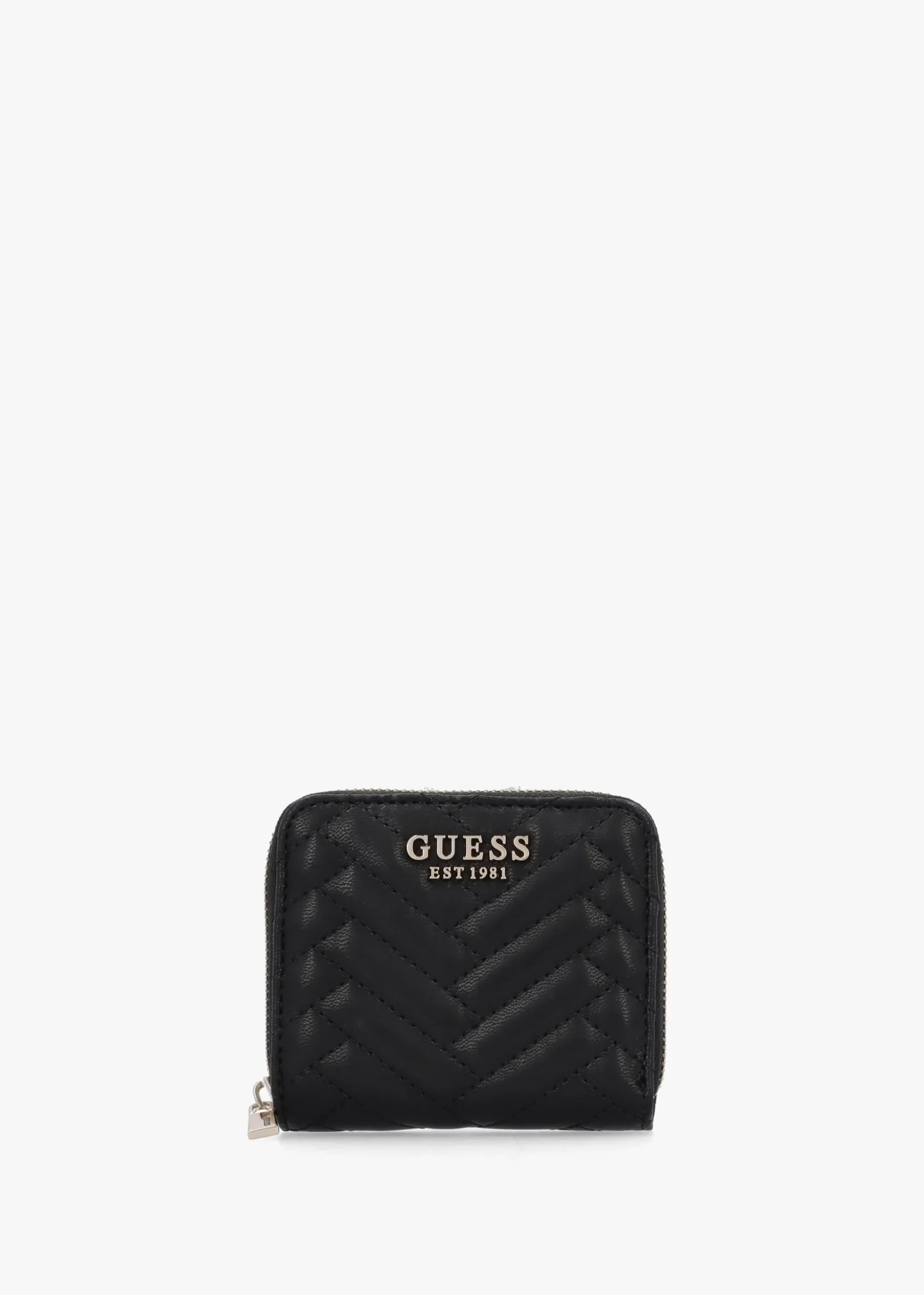 Anning Quilted Black Zip Around Wallet