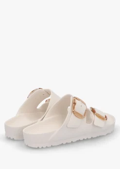 Arizona Big Buckle EVA Eggshell Two Bar Mules
