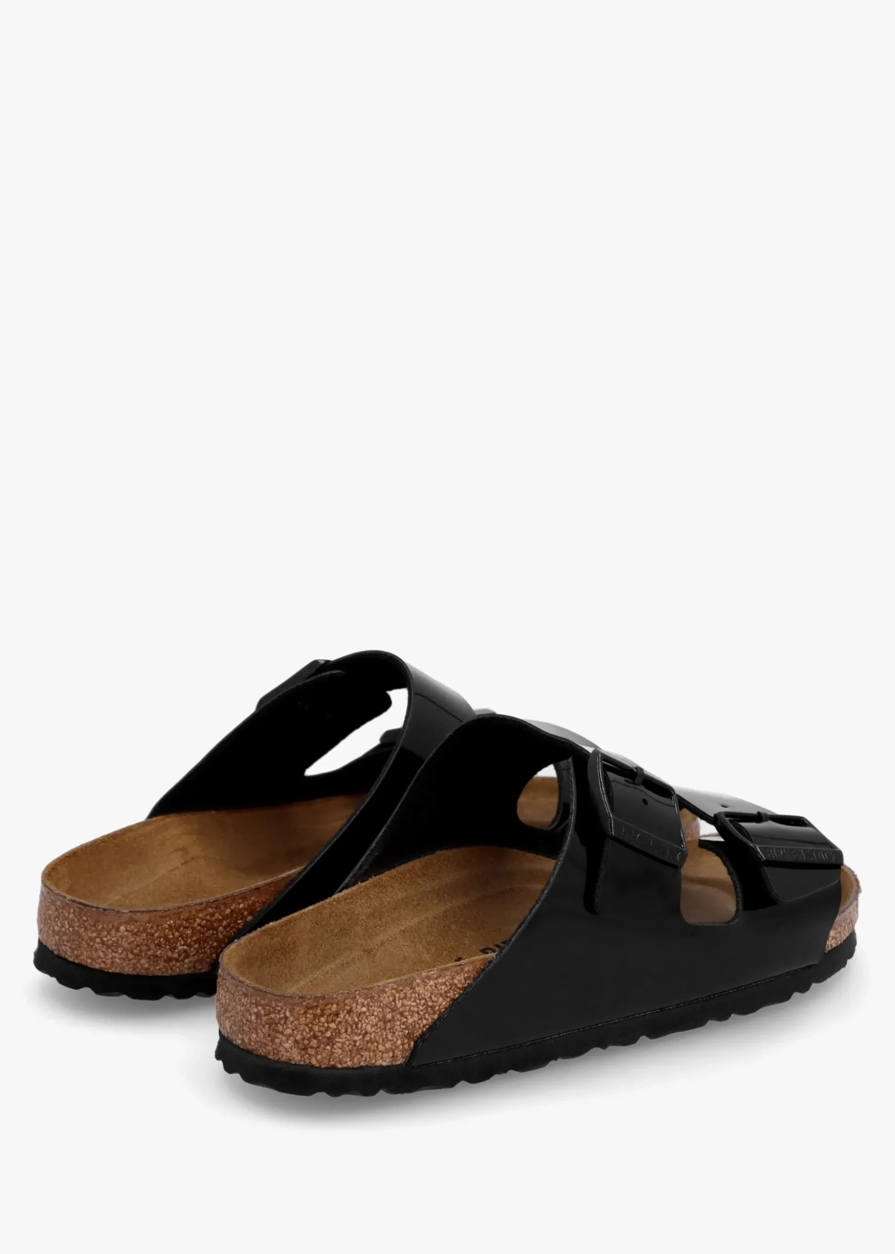 Arizona Birko-Flor Black Patent Two Bar Mules