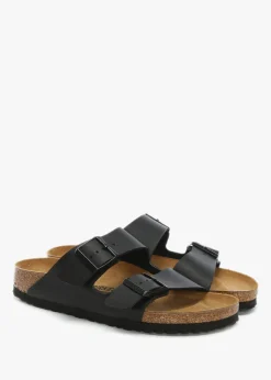 Arizona Birko-Flor Black Two Bar Mules