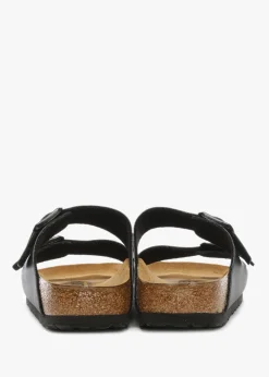 Arizona Birko-Flor Black Two Bar Mules