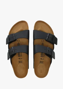 Arizona Birko-Flor Black Two Bar Mules