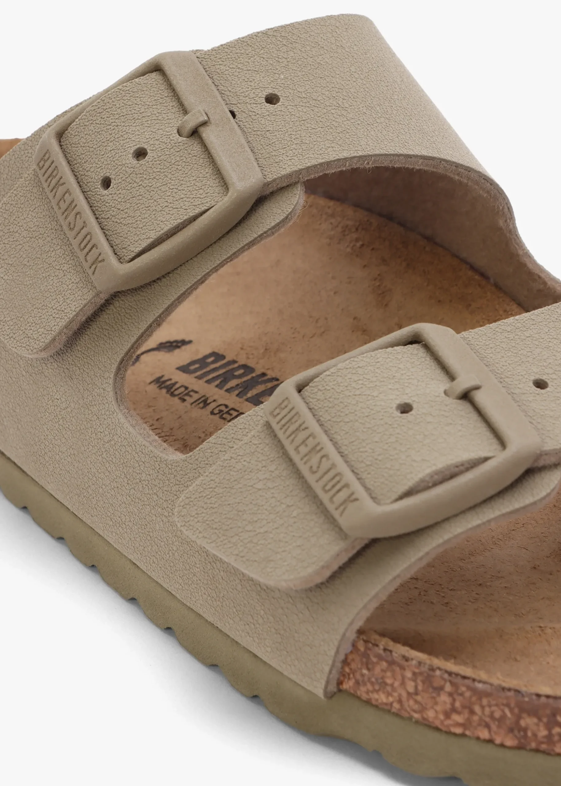 Arizona Birko-Flor Faded Khaki Two Bar Mules