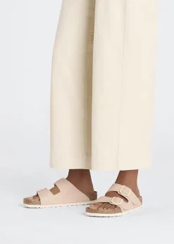 Arizona Birko-Flor New Beige Two Bar Mules