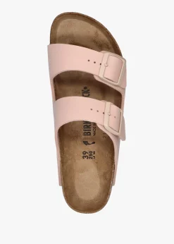Arizona Birko-Flor New Beige Two Bar Mules