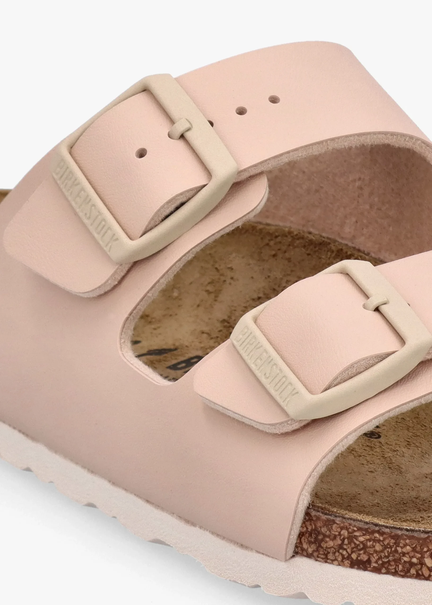 Arizona Birko-Flor New Beige Two Bar Mules