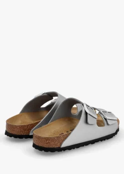 Arizona Birko-Flor Silver Two Bar Mules
