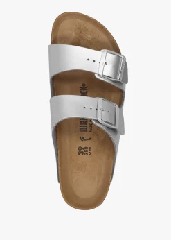 Arizona Birko-Flor Silver Two Bar Mules