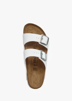 Arizona Birko-Flor White Two Bar Mules