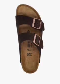 Arizona Mocca Suede Two Bar Mules