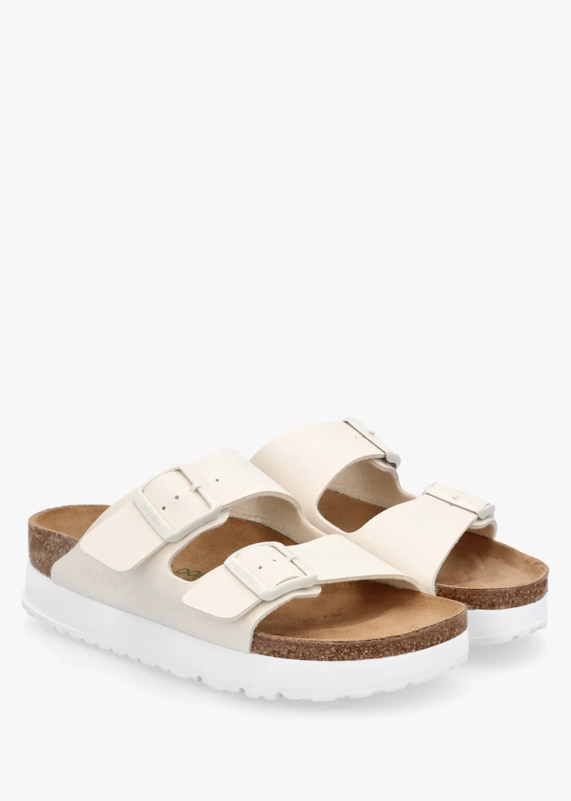 Arizona Pap Flex Platform Birko-Flor Eggshell Mules