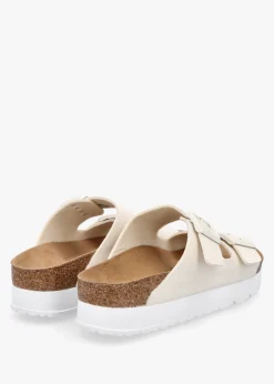 Arizona Pap Flex Platform Birko-Flor Eggshell Mules