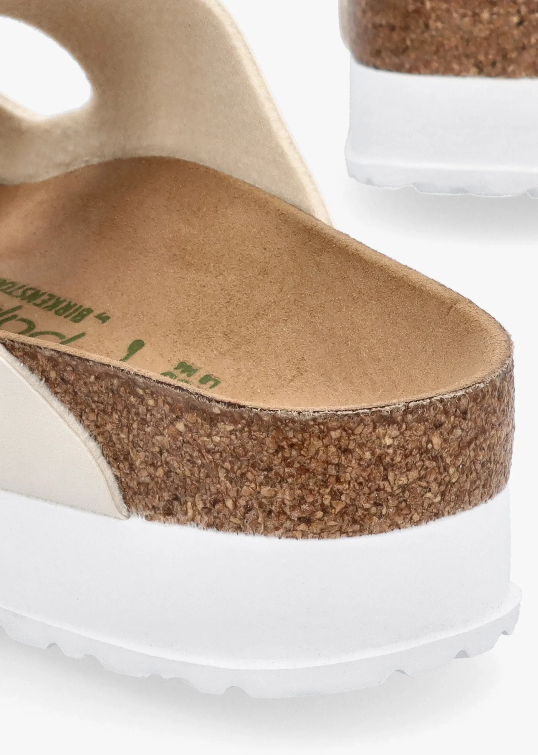 Arizona Pap Flex Platform Birko-Flor Eggshell Mules