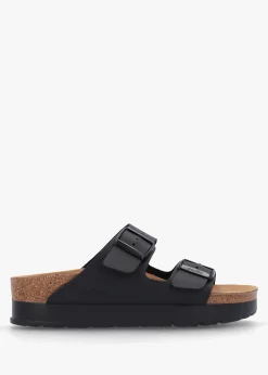 Arizona Pap Flex Platform Birko-Flor Black Mules