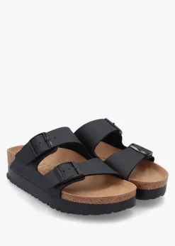 Arizona Pap Flex Platform Birko-Flor Black Mules