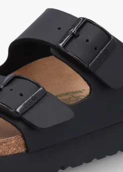 Arizona Pap Flex Platform Birko-Flor Black Mules