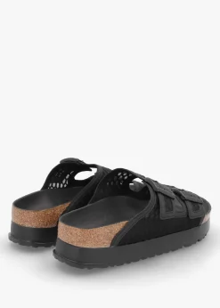 Arizona Pap French Piping Flex Platform Black Mules