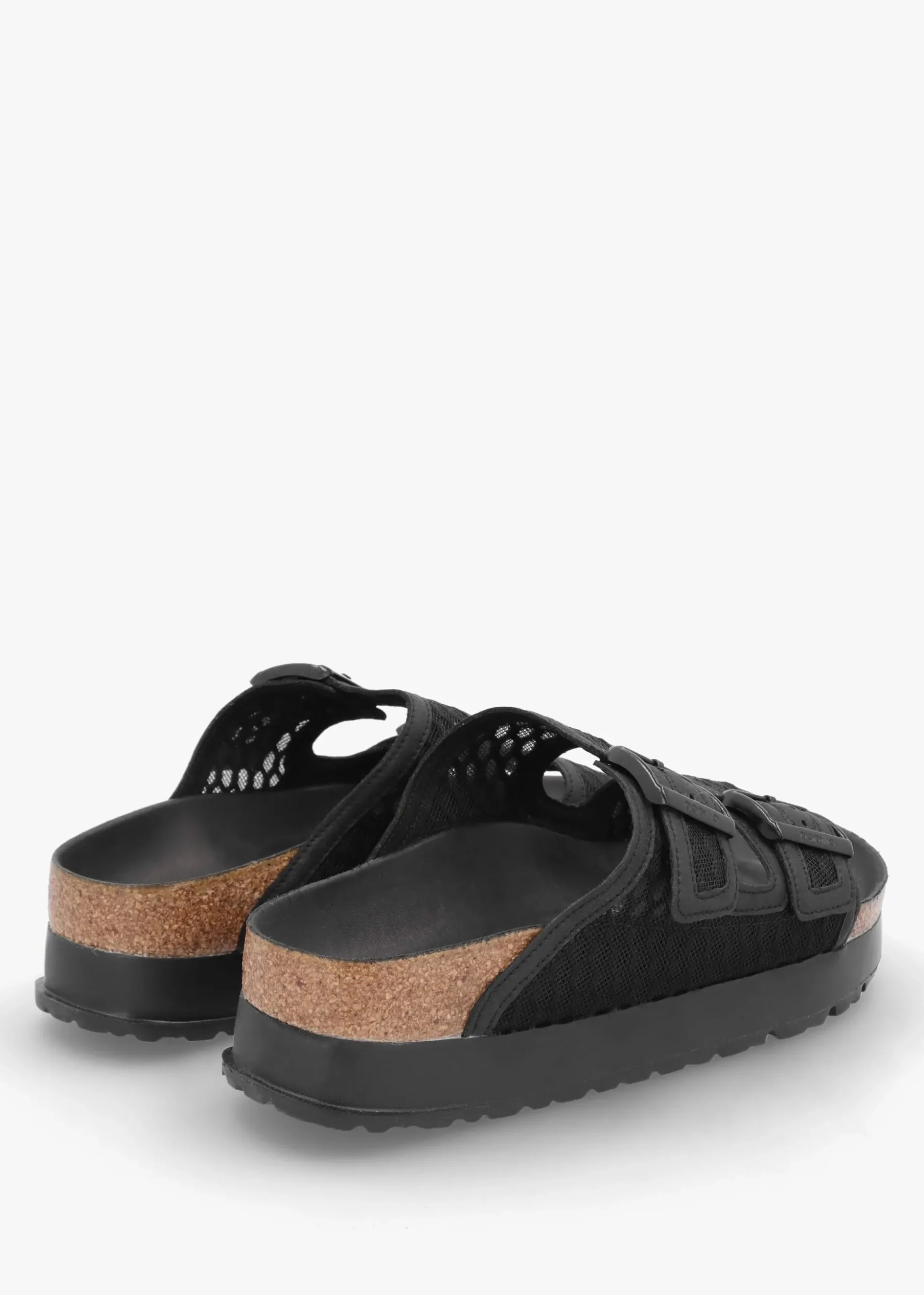 Arizona Pap French Piping Flex Platform Black Mules