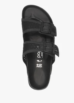 Arizona Pap French Piping Flex Platform Black Mules