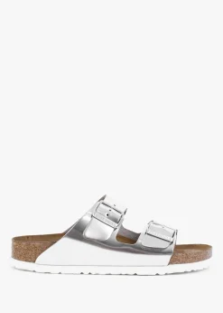 Arizona Soft Foot-Bed Silver Two Bar Mules