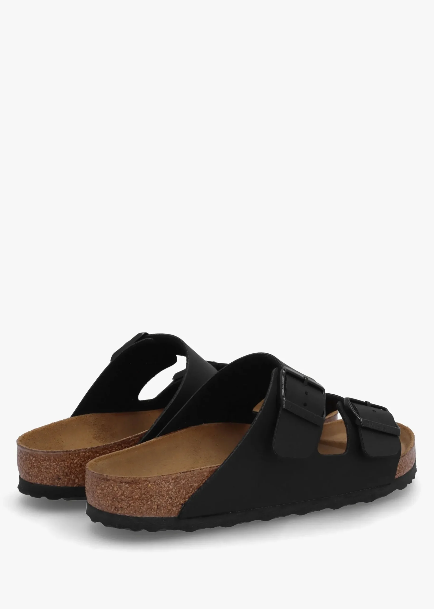 Arizona Wide Black Birko-Flor Two Bar Mules