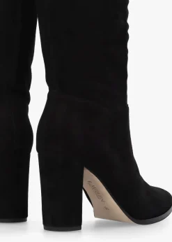 Artizan Black Suede Block Heel Knee Boots