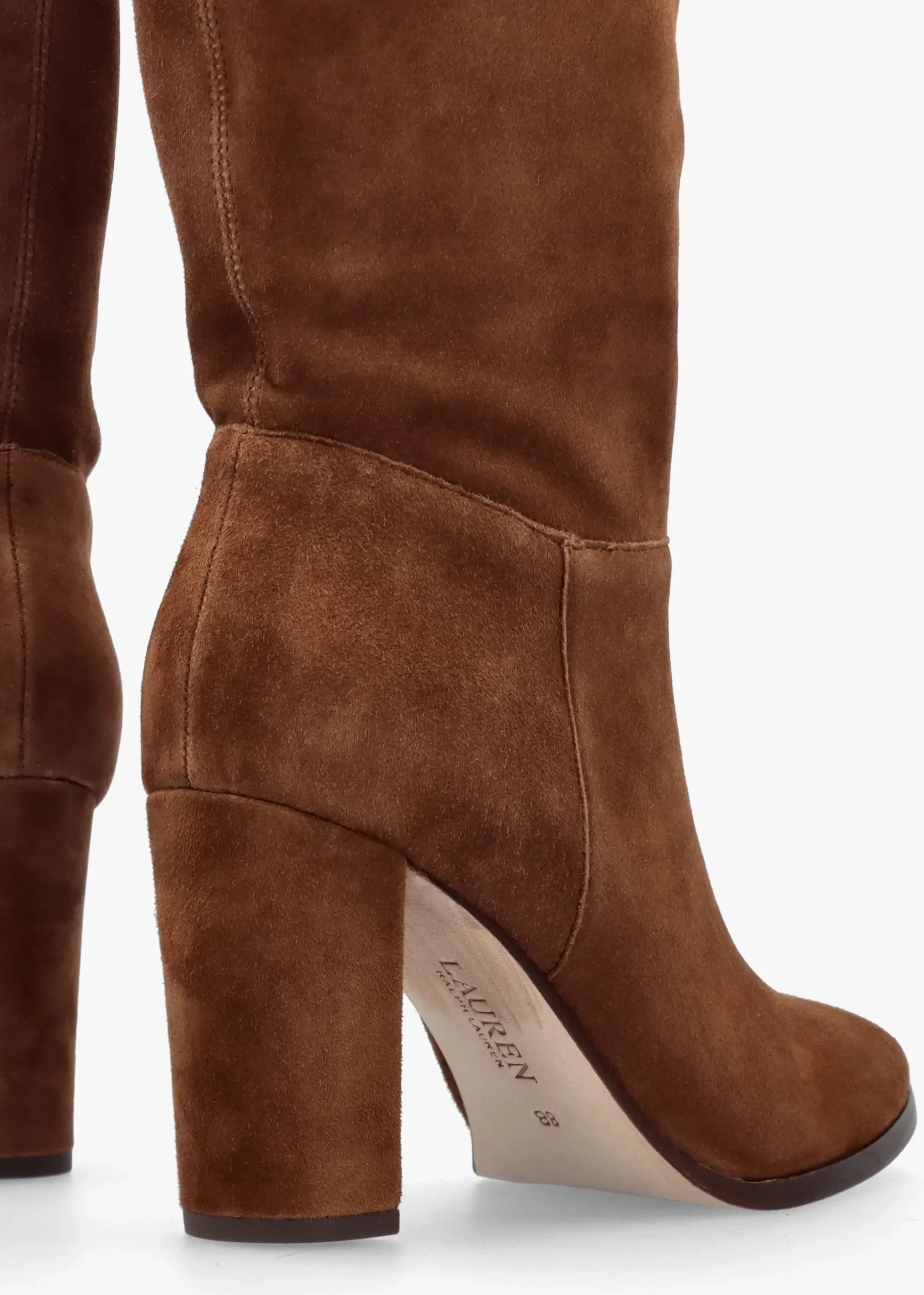Artizan Brown Suede Block Heel Knee Boots