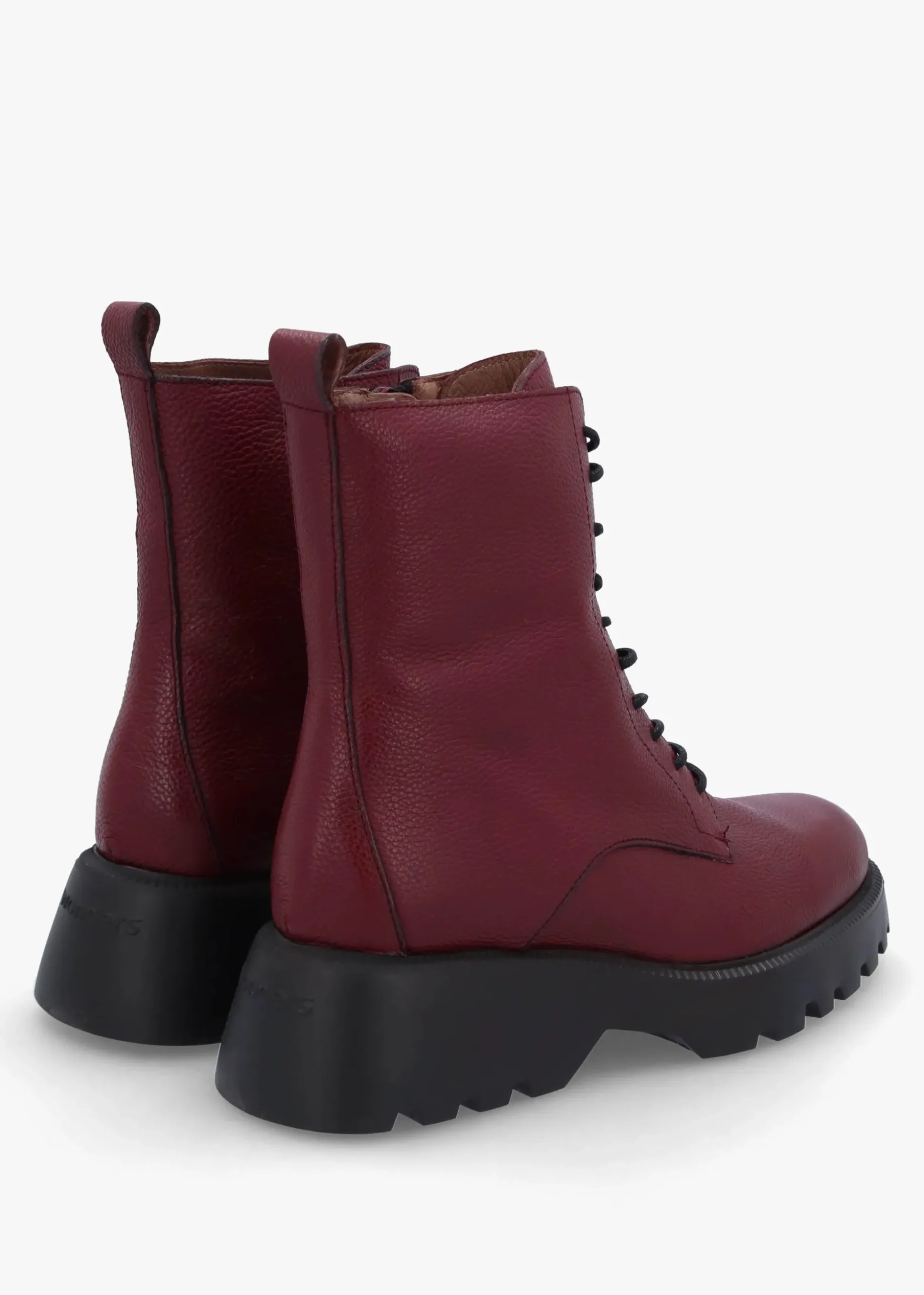Atari Burgundy Leather Ankle Boots