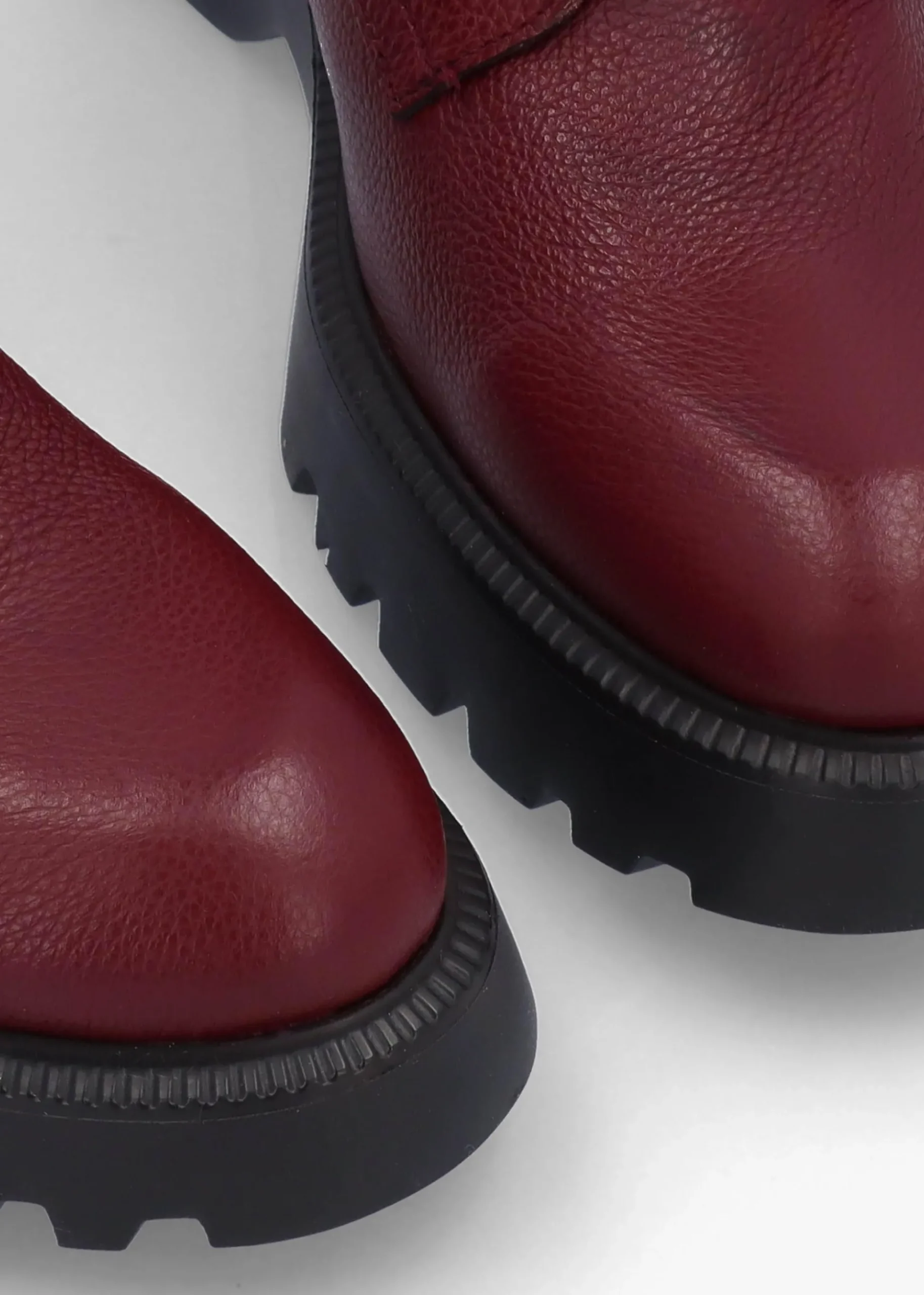 Atari Burgundy Leather Ankle Boots