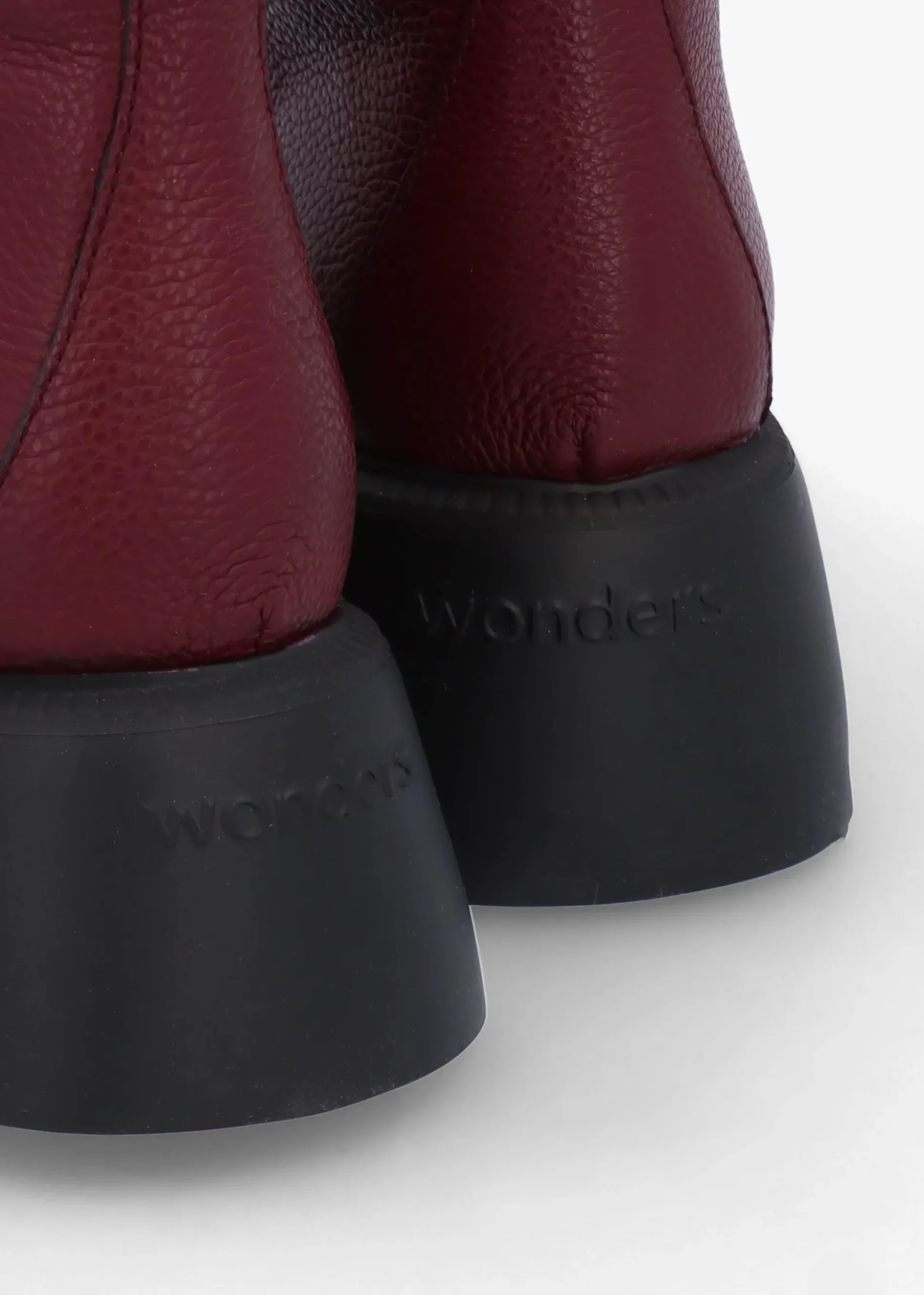 Atari Burgundy Leather Ankle Boots