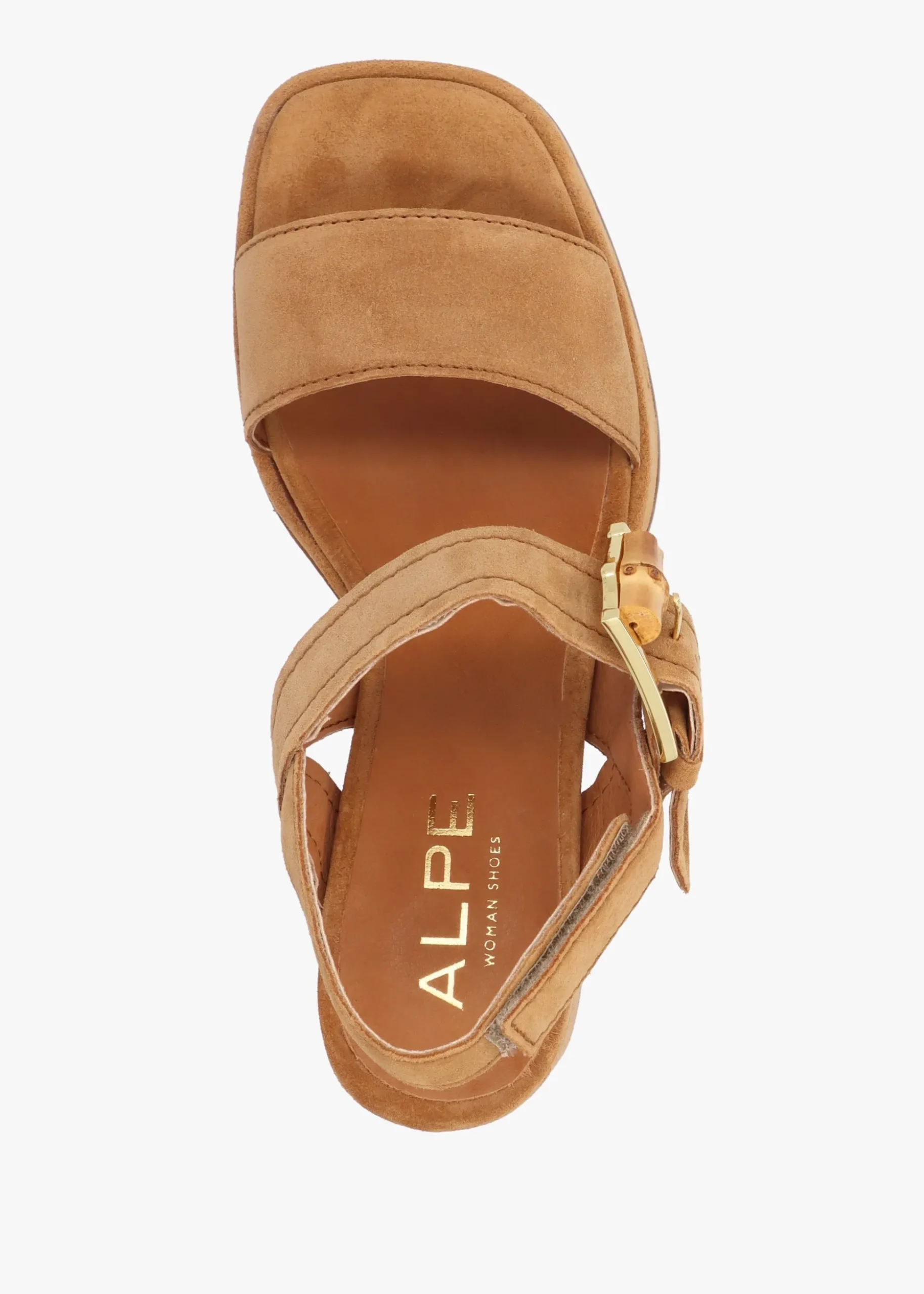 Athens Tan Suede Block Heel Platform Sandals