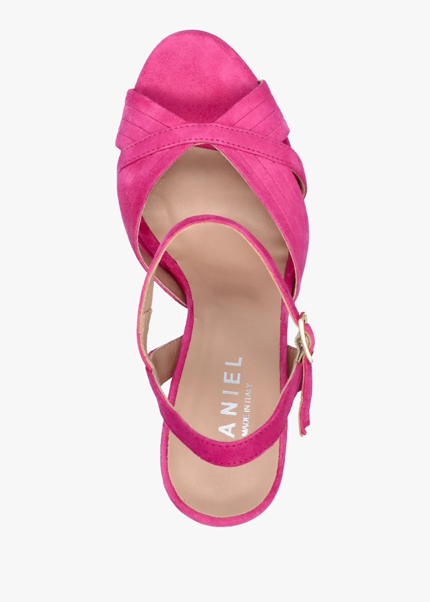 Avery Pink Suede Platform Heeled Sandals