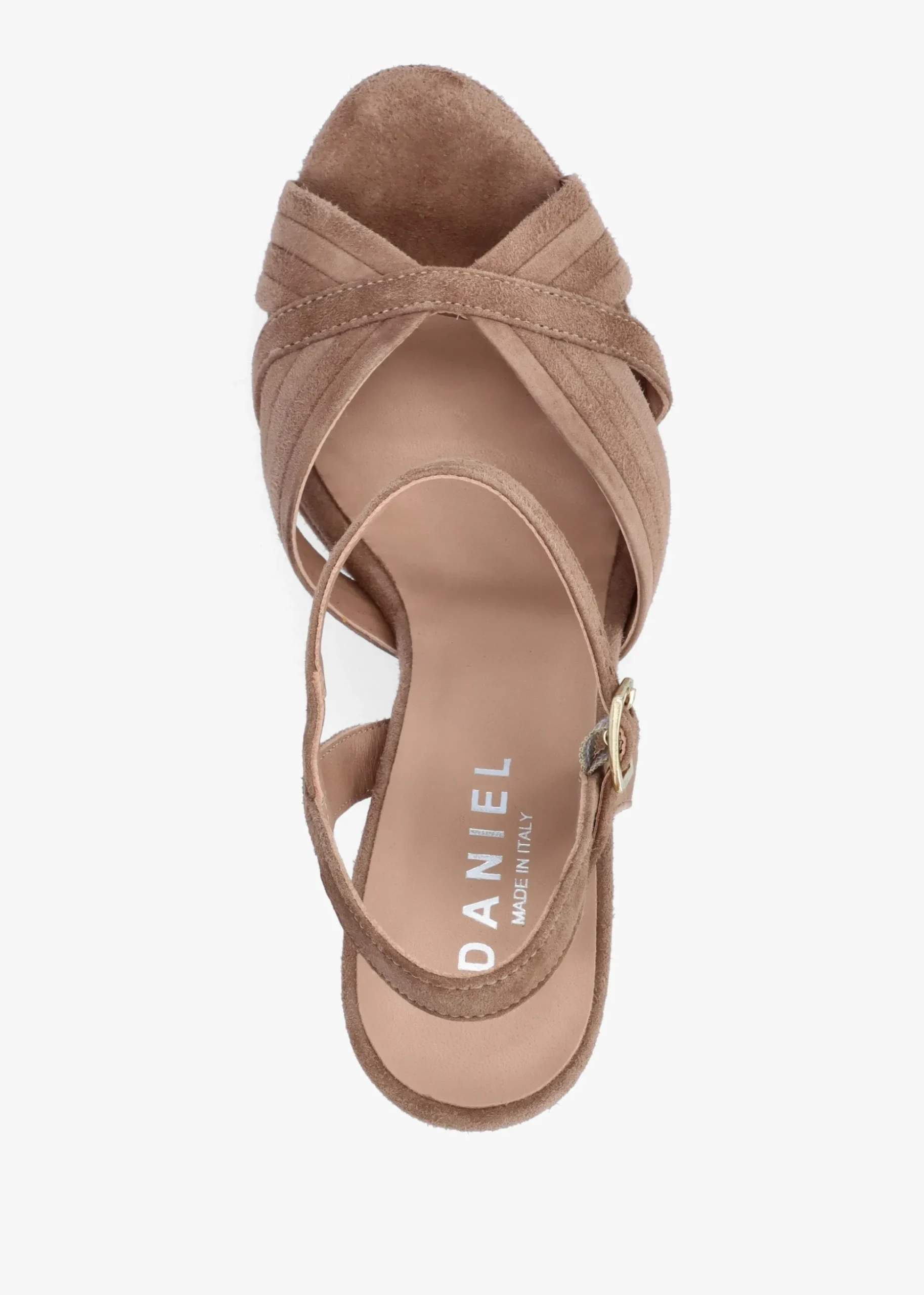 Avery Taupe Suede Platform Heeled Sandals