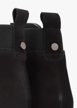 Azure Black Suede Wedge Chelsea Boots