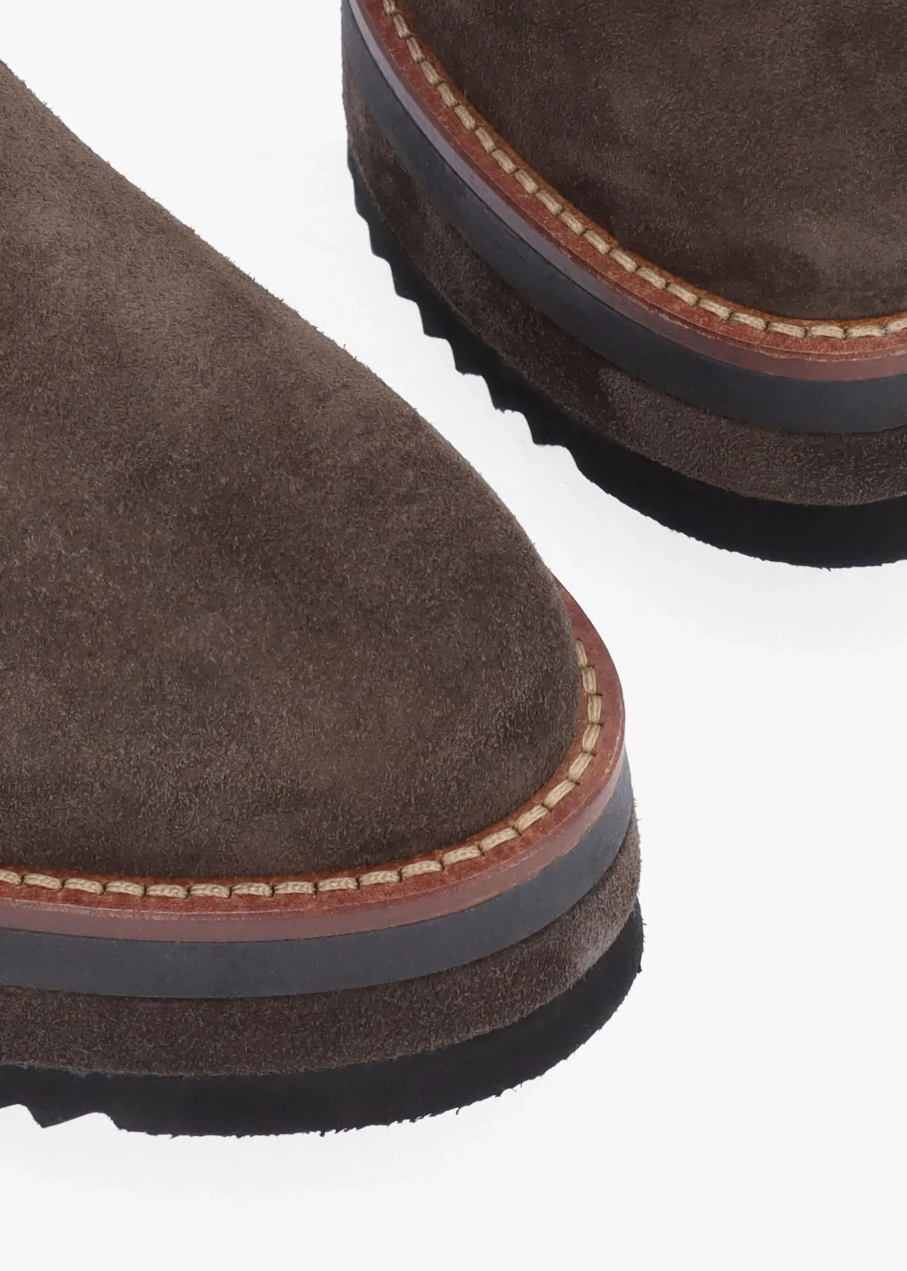 Azure Brown Suede Wedge Chelsea Boots