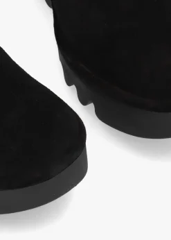 Bagu Black Suede Wedge Chelsea Boots